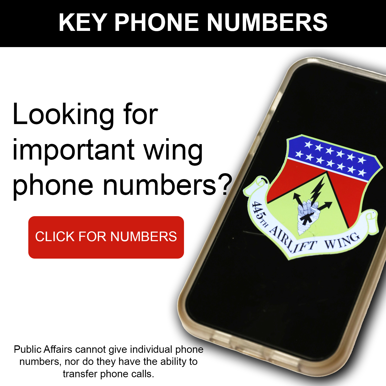 key phone numbers